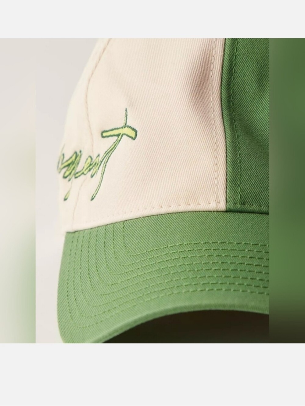 Free People Movement Double Hitter Baseball Hat Green Combo NWT